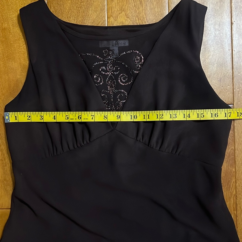 Vintage Los Angeles Gal Y2K Chocolate Brown Maxi Slip Dress Size 10 90’s Grunge - Picture 5 of 11